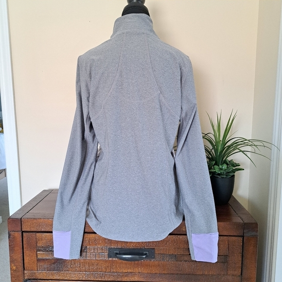 Mondetta Active Jacket Full Zip Stretch Performance Top Medium Grey Purple - Picture 4 of 13